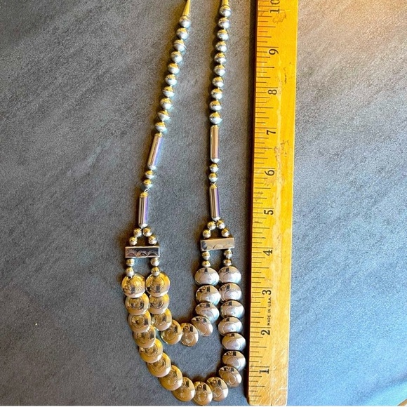 Ina J Nez Handmade & Stamped Pillow & Barrel Bead Necklace - Picture 9 of 9